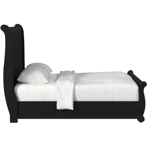 Heritage Queen Sleigh Bed in Black
