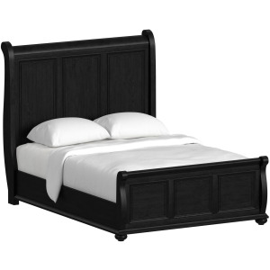 Heritage Queen Sleigh Bed in Black