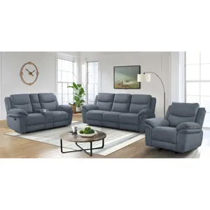 Hesperia Motion Recliner in Melange Blue