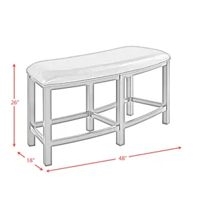 Hilson Counter Bench in Grey
