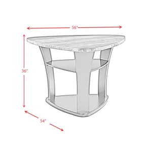 Hilson Grey Dining Table Top and Base