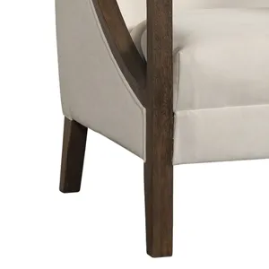 Hopkins Chair w/Brown Arm Columbia Natural