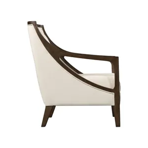 Hopkins Chair w/Brown Arm Columbia Natural