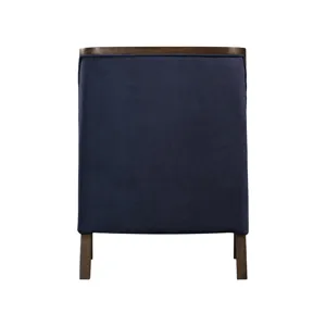 Hopkins Chair W/ Brown Arm in Columbia Navy