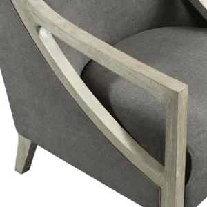 Hopkins Chair w/White Wash Arm Columbia Charcoal(ISTA 3)