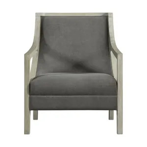 Hopkins Chair w/White Wash Arm Columbia Charcoal(ISTA 3)