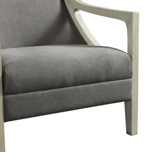 Hopkins Chair w/White Wash Arm Columbia Charcoal(ISTA 3)