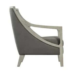 Hopkins Chair w/White Wash Arm Columbia Charcoal(ISTA 3)