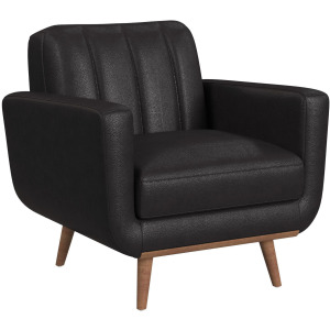 Horizon Chair with Wood Front in Pebble Dark Grey