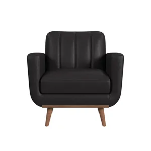 Horizon Chair with Wood Front in Pebble Dark Grey