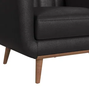 Horizon Chair with Wood Front in Pebble Dark Grey