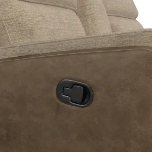 Hornet Motion Glider Loveseat with Console in Rancho Beige