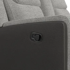 Hornet Motion Glider Loveseat with Console in Rancho Grey