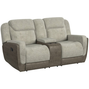 Hornet Motion Loveseat with Console in Rancho Taupe