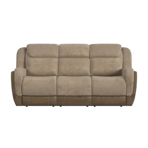 Hornet Motion Sofa with Drop Table, PWS, and Drawer in Rancho Beige