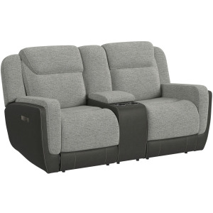 Hornet P2 Glider Loveseat with Console in Rancho Grey