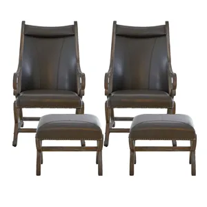 (L820) Hunter Chair & Ottoman- Brown