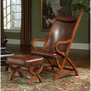 (L731A) Hunter- Chair & Ottoman- Tobacco