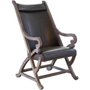 (L820) Hunter Chair & Ottoman- Brown