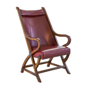 (L761) Hunter Chair and Ottoman - Cherry