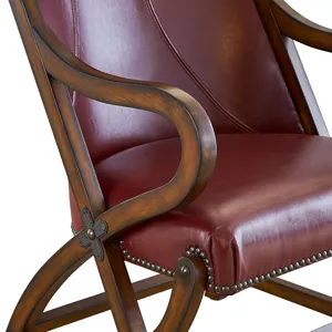 (L761) Hunter Chair and Ottoman - Cherry