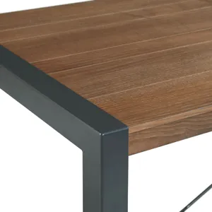 Industrial Rectangular Dining Table in Walnut