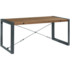 Industrial Rectangular Dining Table in Walnut