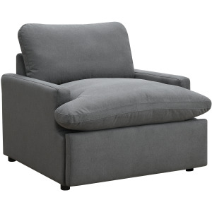 Inspirada Sectional - Fiber Cushion Power Recliner in Columbia Charcoal