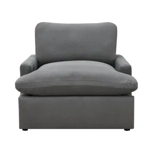 Inspirada Sectional - Fiber Cushion Power Recliner in Columbia Charcoal