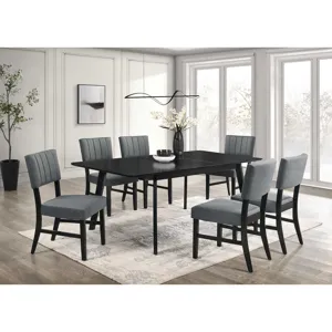 Ireland Dining Side Chair with Charcoal Velvet in Espresso (2 Per Carton)