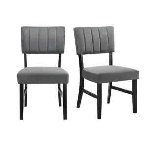 Ireland Dining Side Chair with Charcoal Velvet in Espresso (2 Per Carton)