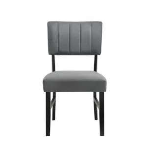 Ireland Dining Side Chair with Charcoal Velvet in Espresso (2 Per Carton)