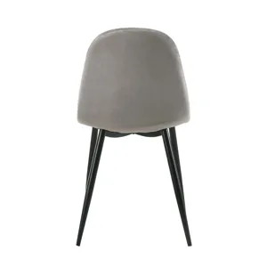 Isadora Side Chair in Light Grey velvet 2 per Pack (3A Packing)