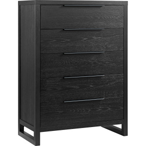 Island 5-Drawer Chest in Black