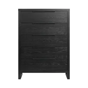 Island 5-Drawer Chest in Black