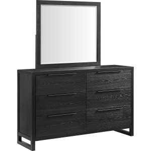 Island Dresser and Mirror Set in Black