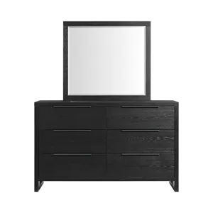 Island Dresser and Mirror Set in Black