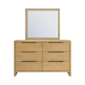 Island Dresser and Mirror Set in Natural