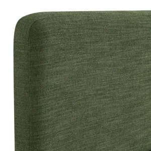 Island King UPH Panel Bed in Noha Green Fabric