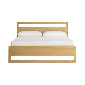 Island King Wooden Panel Bed in Natural