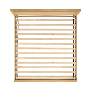 Island King Wooden Panel Bed in Natural