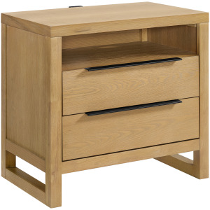 Island Nightstand with USBC in Natural
