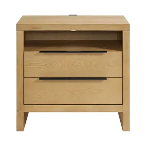 Island Nightstand with USBC in Natural