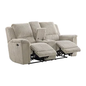 Jaguar Motion Loveseat with Console in Masis Cream