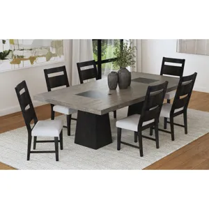 Jemma Wood Back Dining Side Chair with Beige Linen in Dark Espresso (2 Per Carton)