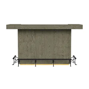 Jemma Bar Table with Light in Grey and Dark Espresso