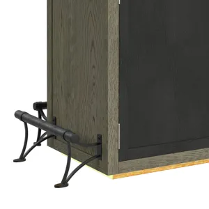 Jemma Bar Table with Light in Grey and Dark Espresso