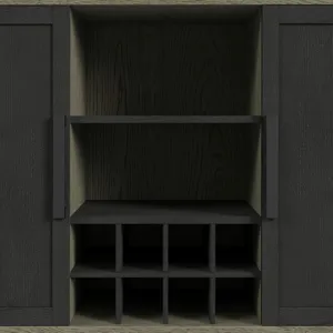 Jemma Bar Table with Light in Grey and Dark Espresso