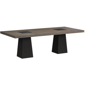 Jemma Rectangular Dining Table in Grey & Dark Espresso