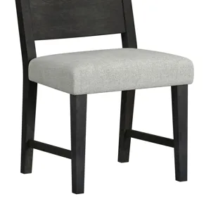 Jemma Wood Back Dining Side Chair with Beige Linen in Dark Espresso (2 Per Carton)